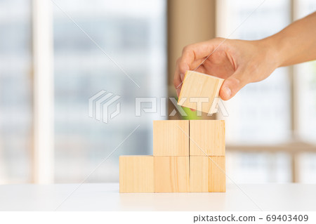 Building blocks Material image for presentation materials Photo material 69403409