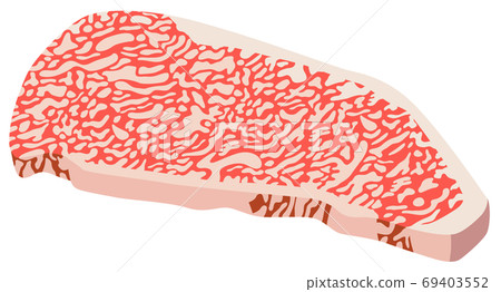 Beef for A5 grade marbled sirloin steak Beef for A5 grade marbled sirloin steak 69403552