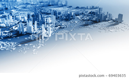 Smart city design background with copy space 3d render Smart city design background with copy space 3d render 69403635
