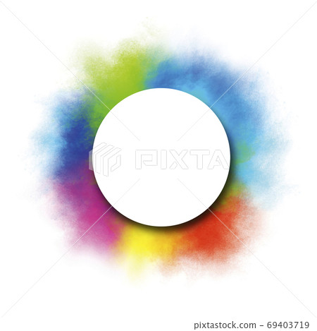 Holi festival banner design of colorful splashing with copy spac 69403719