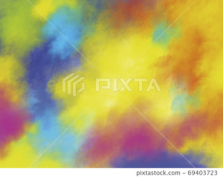 Holi festival background design of colorful brush strokes 69403723