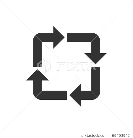 Arrows circulation vector symbol isolated on white background 69403942