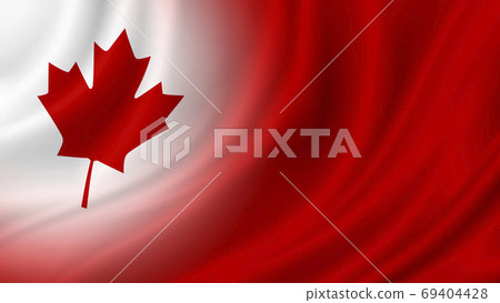 Canada day banner background design of flag with copy space 69404428