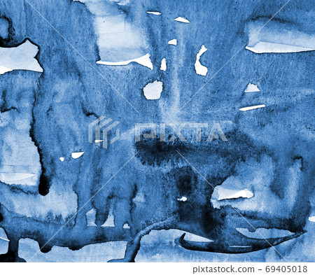 Abstract blue watercolor on paper texture as background. Christm Abstract blue watercolor on paper texture as background. Christm 69405018