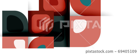 Set of vector modern geometric abstract backgrounds with repeating abstract round shapes patterns and shadow effects Set of vector modern geometric abstract backgrounds with repeating abstract round shapes patterns and shadow effects 69405109