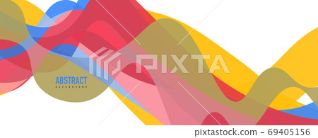 Fluid wave colorful abstract background. Dynamic colorful vibrant vector design 69405156