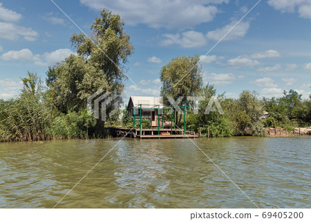 Ankudinovo river summer houses. Vilkove, Ukraine. 69405200