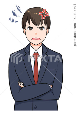 男學生生氣的姿勢 男學生生氣的姿勢 69407791