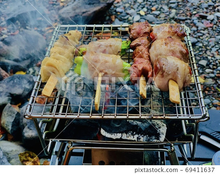 Yakitori at the camp in Okutama Yakitori at the camp in Okutama 69411637