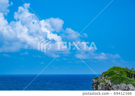 Blue Ocean and Rocks Blue Ocean and Rocks 69412166
