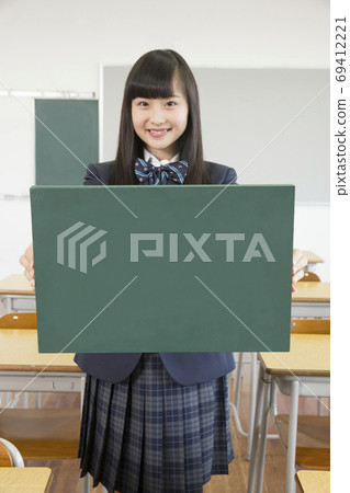 女學生與黑板 女學生與黑板 69412221