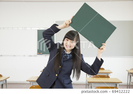 女學生與黑板 女學生與黑板 69412222