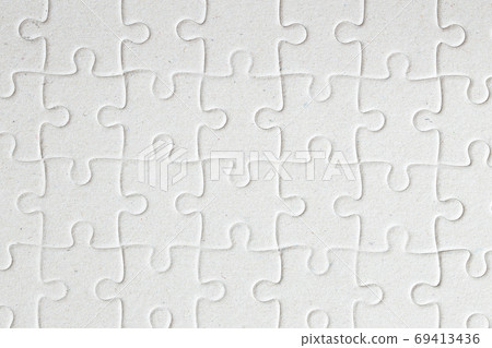 Top view of the set white puzzle jigsaw Top view of the set white puzzle jigsaw 69413436