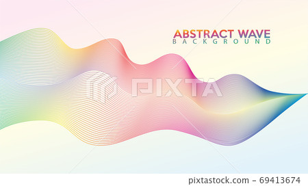 Rainbow Abstract Wave Line Background Design Vector, Spectrum Fr Rainbow Abstract Wave Line Background Design Vector, Spectrum Fr 69413674