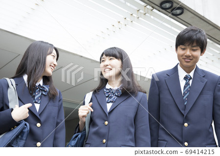 High school student talking High school student talking 69414215