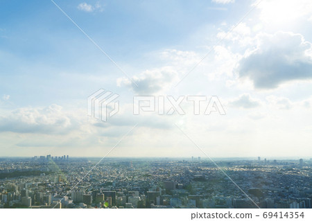 Tokyo scenery wide August 2020 Meguro-ku Setagaya-ku Futakotamagawa Musashi Kosugi 69414354