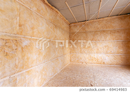 Thermal insulation of a country house with roll thermal insulation Thermal insulation of a country house with roll thermal insulation 69414983
