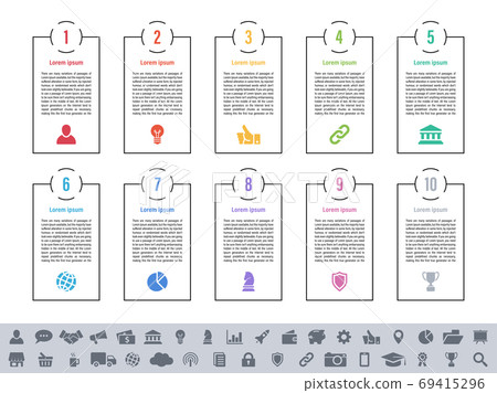 Infographic design business concept with 10 steps 69415296