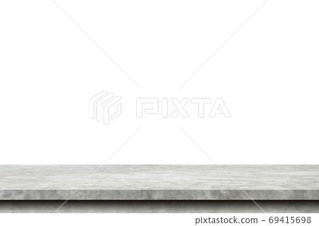 Empty cement table on isolated white background with copy space 69415698