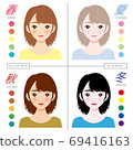 Personal color diagnosis, bust up for women 69416163