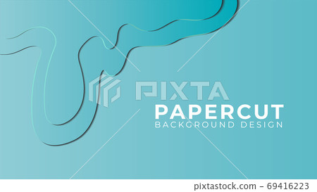 Colorful 3D Liquid Papercut Layers Vector Illustration. Bright A Colorful 3D Liquid Papercut Layers Vector Illustration. Bright A 69416223
