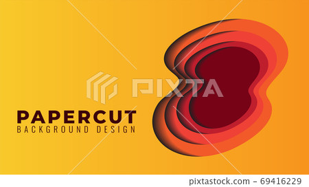 Colorful Papercut Layers Vector Illustration. Abstract Backgroun Colorful Papercut Layers Vector Illustration. Abstract Backgroun 69416229
