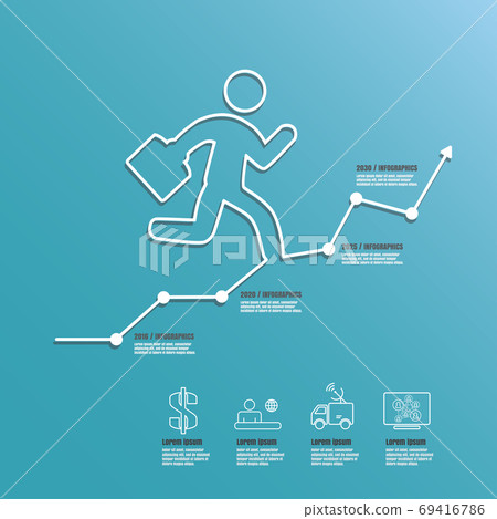 Business diagram line chart template - Stock Illustration [69416786 ...