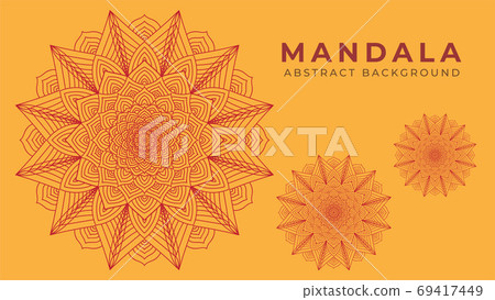 Beautiful Mandala Art Vector Illustration. Abstract Background D 69417449