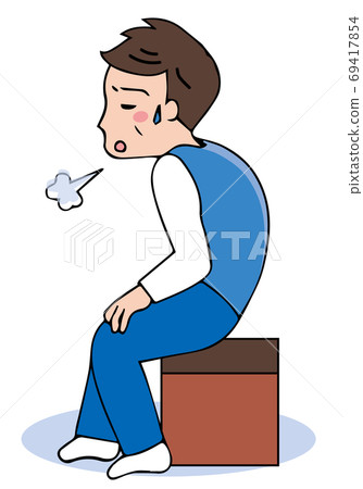Elderly sitting tired Elderly sitting tired 69417854
