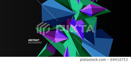 3d low poly abstract shape background vector illustration 3d low poly abstract shape background vector illustration 69418753
