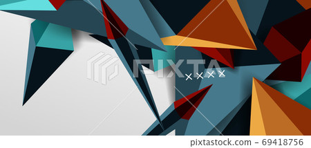 3d low poly abstract shape background vector illustration 3d low poly abstract shape background vector illustration 69418756