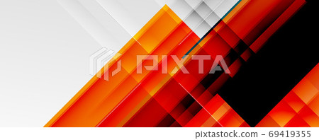 Geometric abstract backgrounds with shadow lines, modern forms, rectangles, squares and fluid gradients. Bright colorful stripes cool backdrops 69419355