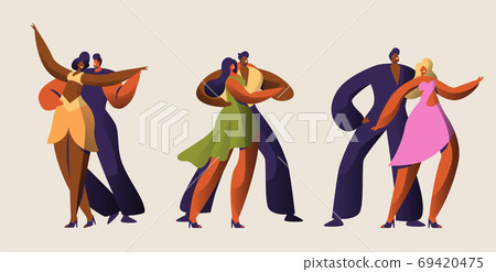 Slasa Party Dancer Couple Character Set Slasa Party Dancer Couple Character Set 69420475