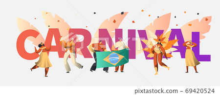 Brazil Carnival Party Character Dancer Poster Brazil Carnival Party Character Dancer Poster 69420524
