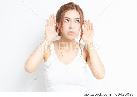 Young woman listening 69420885