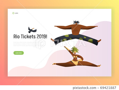 Brazil Dance Carnival Man Woman Landing Page Brazil Dance Carnival Man Woman Landing Page 69421887