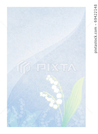 Visit in the cold Mourning postcard Lily of the valley [with white frame] 69422148