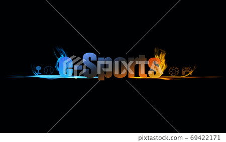 e-Sports flame image background material 69422171