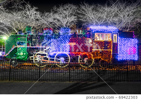 Nakagawara Park "SL, Steam Locomotive Illuminations" (Tatsuno City, Hyogo Prefecture) * Shooting position in the comment section of the work Nakagawara Park "SL, Steam Locomotive Illuminations" (Tatsuno City, Hyogo Prefecture) * Shooting position in the comment section of the work 69422303