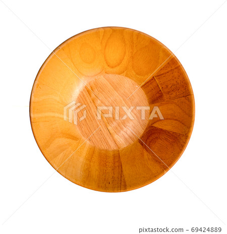 Empty wooden plate isolated on white background Empty wooden plate isolated on white background 69424889