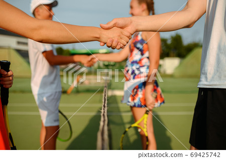 Mixed doubles tennis tournament, outdoor court 69425742