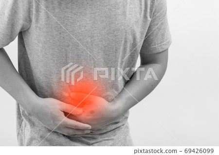 Male stomachache, sick man with stomachache, food poisoning, ind Male stomachache, sick man with stomachache, food poisoning, ind 69426099