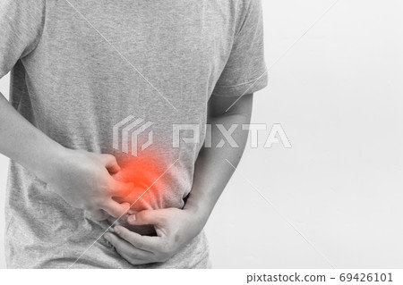 Male stomachache, sick man with stomachache, food poisoning, ind Male stomachache, sick man with stomachache, food poisoning, ind 69426101