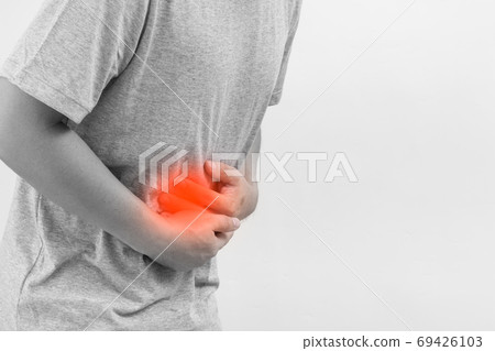 Male stomachache, sick man with stomachache, food poisoning, ind Male stomachache, sick man with stomachache, food poisoning, ind 69426103