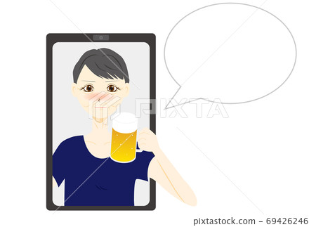 Video call balloon Middle - Stock Illustration [69426246] - PIXTA