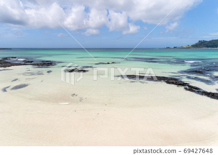 韓國濟州島美麗的海灘 韓國濟州島美麗的海灘 69427648