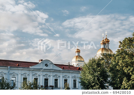 Orthodox Church of St. Nicholas in St. Petersburg, Golden domes Orthodox Church of St. Nicholas in St. Petersburg, Golden domes 69428010
