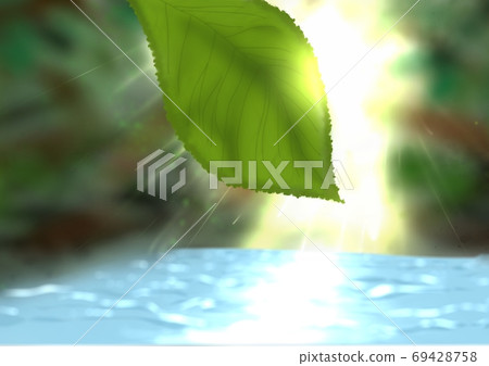 光芒射入流經森林的河 光芒射入流經森林的河 69428758