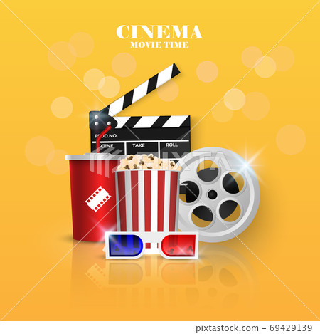 Cinema Background Concept Movie Theater Object Stock Illustration 69429139 Pixta