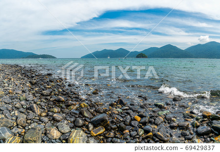 Beautiful rock beach and scenery in Koh Hin Ngam island, Tarutao National park, Thailand 69429837